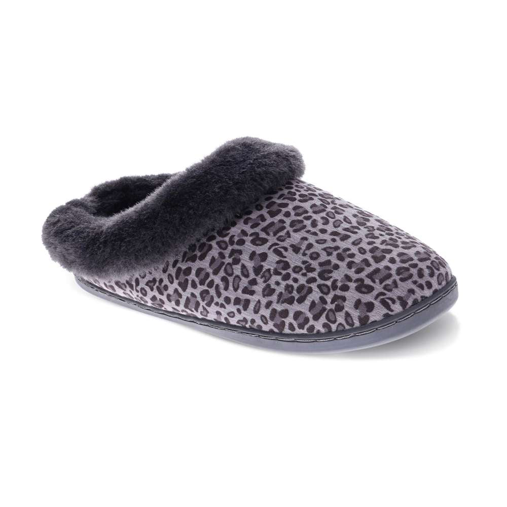 Snooze II Slipper - Grey Leopard