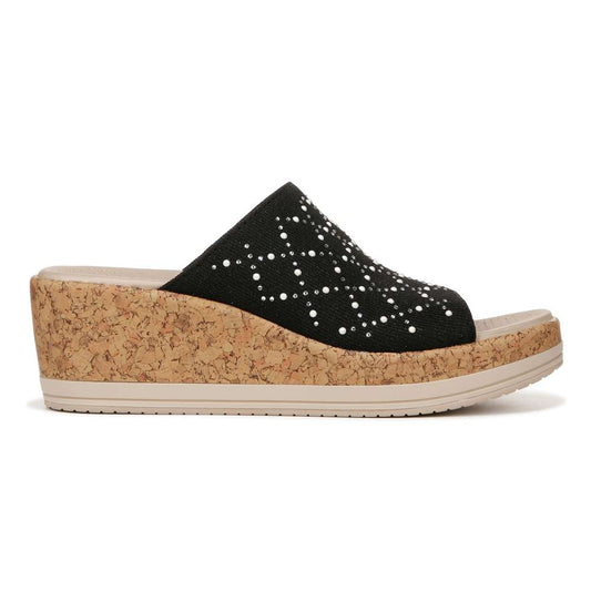 Royal Wedge Sandal - Black