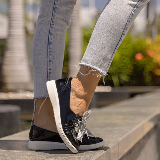 Lifestyle image for Bridgette Slip-On Sneaker - Black Patent