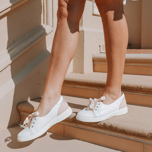 Lifestyle image for Bridgette Slip-On Sneaker - White/Blush