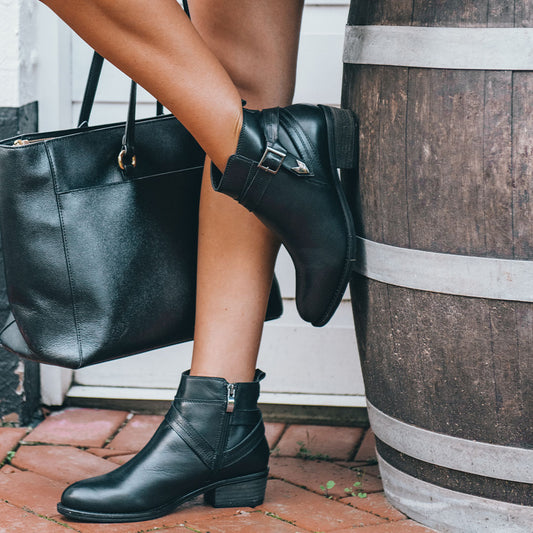 Lifestyle image for Grace Ankle Bootie - Tan