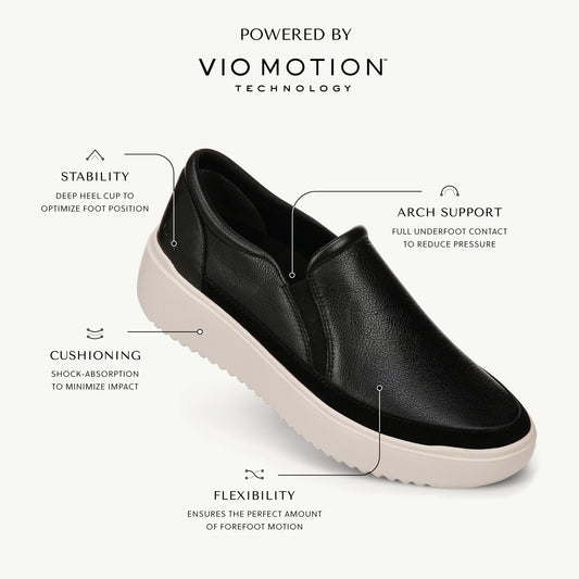 Lifestyle image for Kearny Platform Slip-On Sneaker - Black Leather