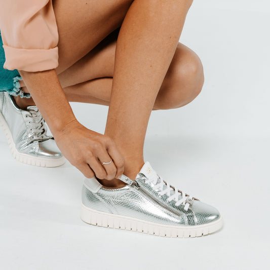 Lifestyle image for Luna Casual Sneaker - Silver Snake