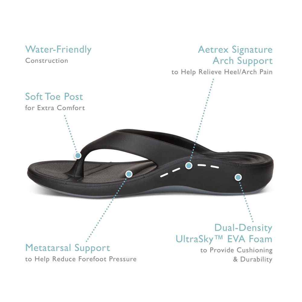 Maui Men's Toe Post Sandal - Navy
