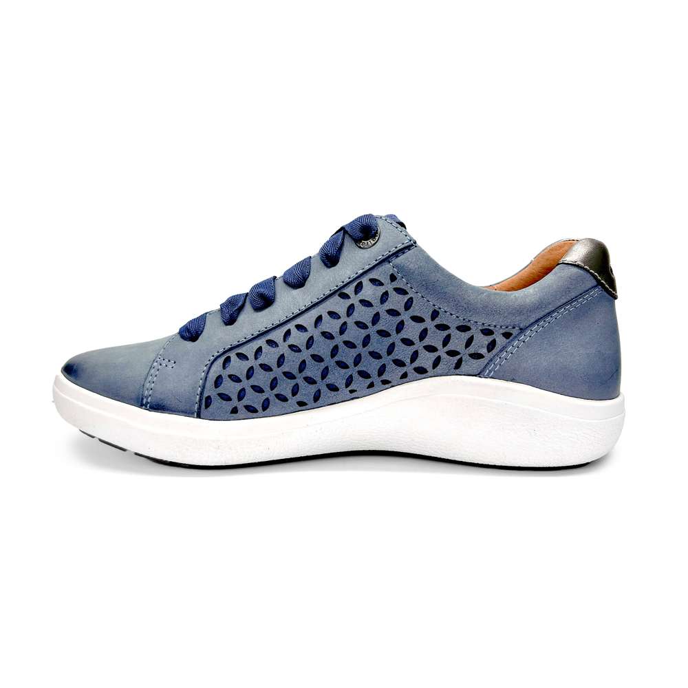 Courtney Lace-up Sneakers - Blue Cutout