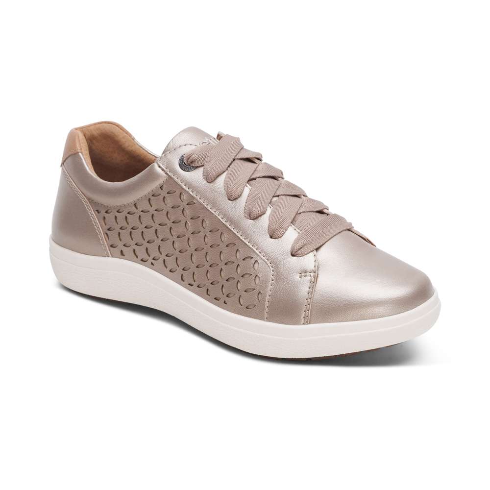 Courtney Sneaker - White Gold Cutout