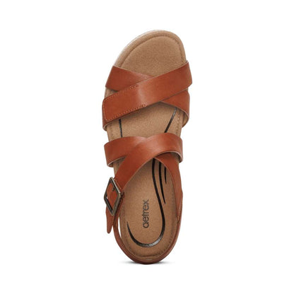 Anna Arch Support Wedge - Cognac