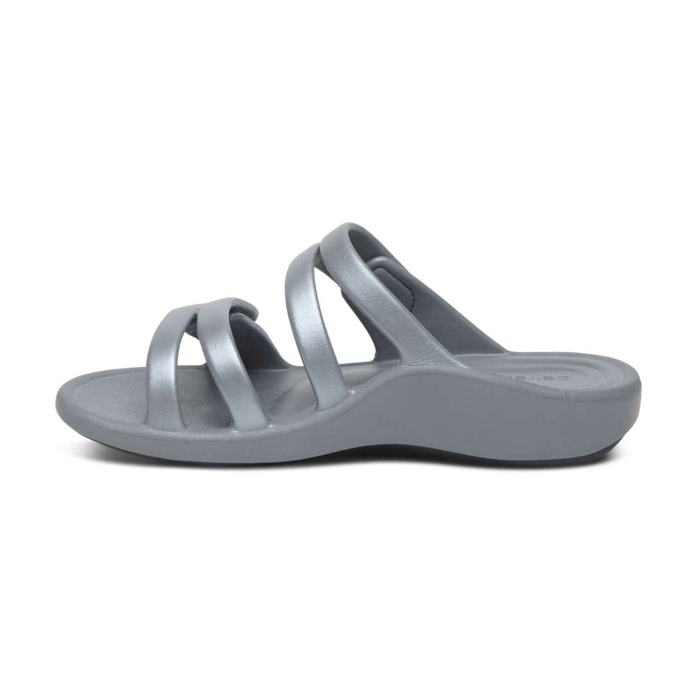 Janey Sport Slide - Grey