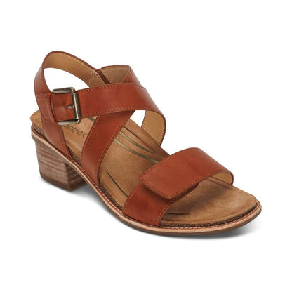 Kristin Arch Support Block Heel - Cognac