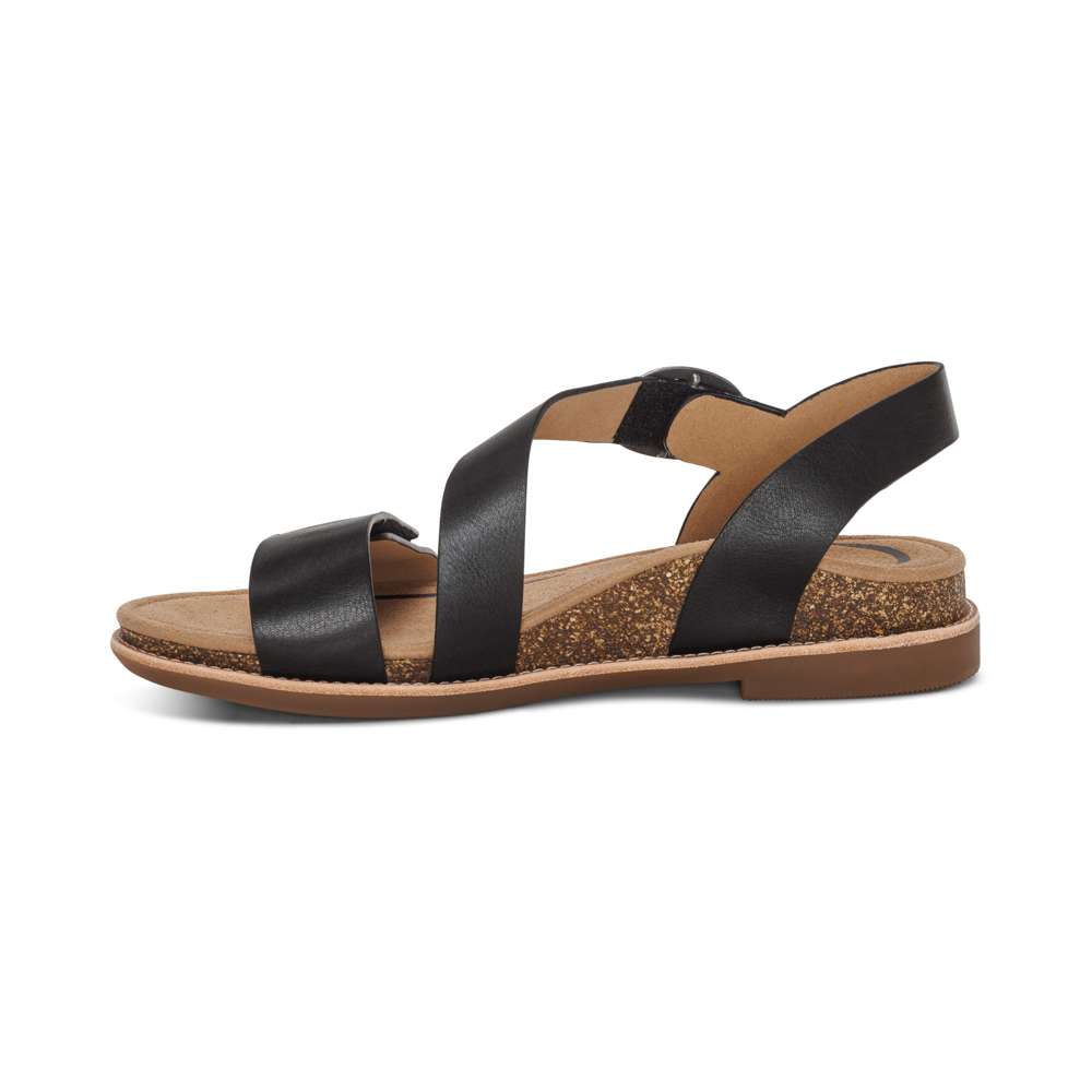 Tamara Quarter Strap Sandal - Black