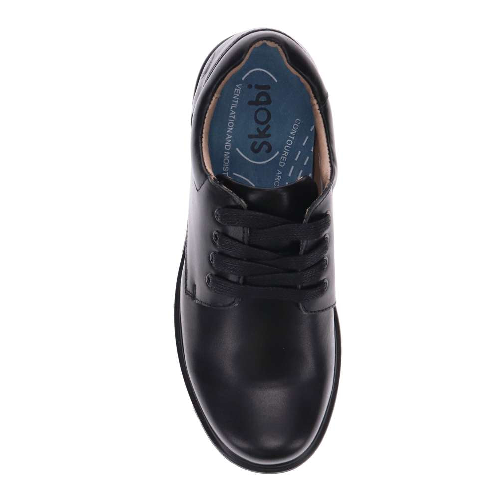 Barty Lace-Up School Shoe - Black
