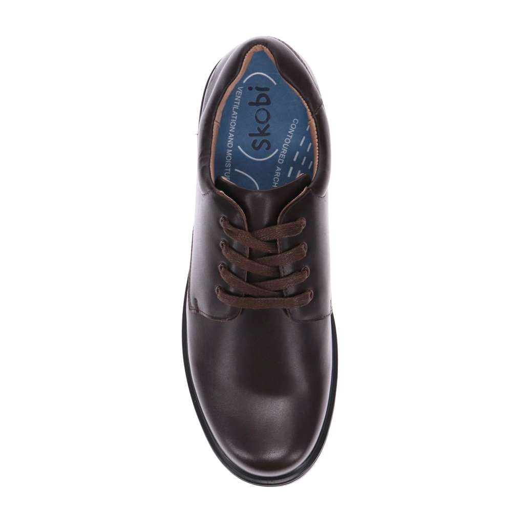 Barty Lace-Up School Shoe - Brown