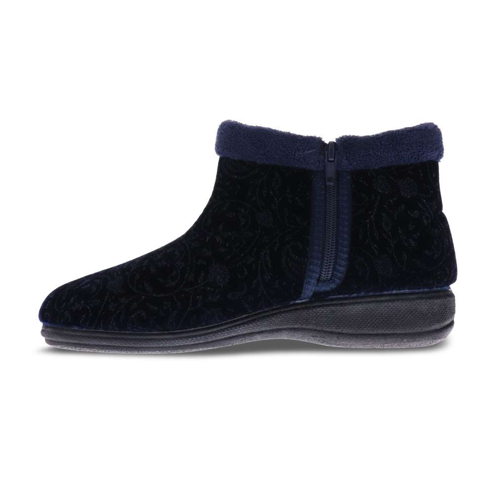 Dream Slipper Boot - Navy Emboss