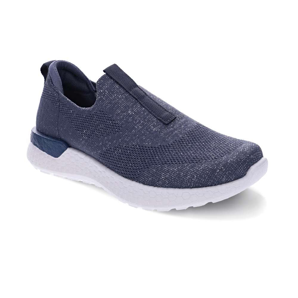 Maggie Slip-On Sneaker - Dark Blue/Silver