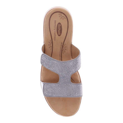 Nola Sandal - Lt Grey/Rhinestone