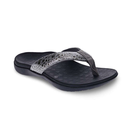 Sonoma Reptile Toe Post Sandal - Steel Reptile