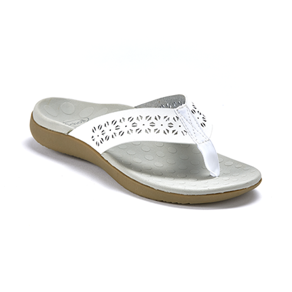 Spangle Toe Post Sandal - White