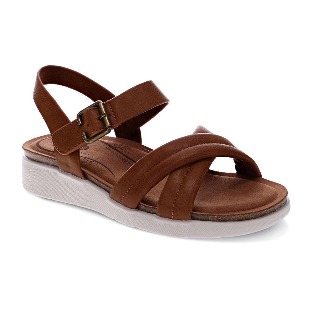 Tatum Adjustable Sandal - Brown
