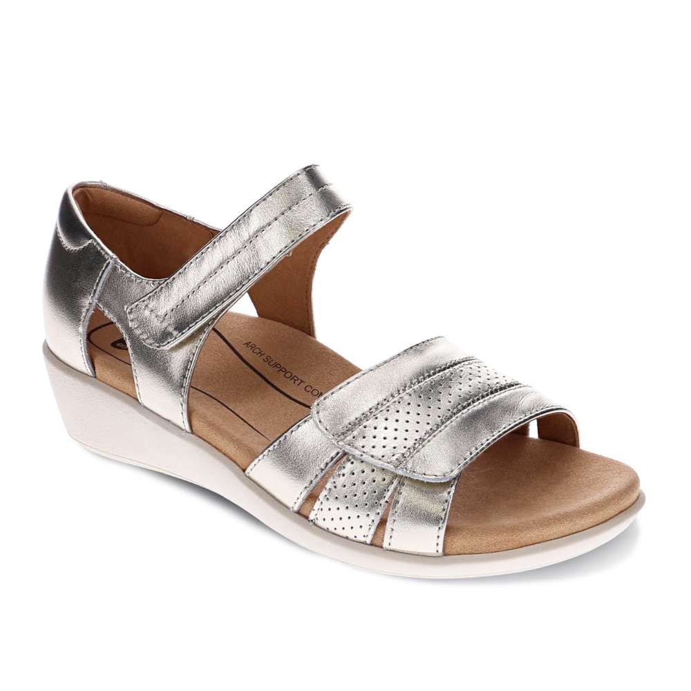 Tavia Adjustable Sandal - Champagne