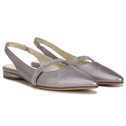 Hally Slingback Flat - Silver