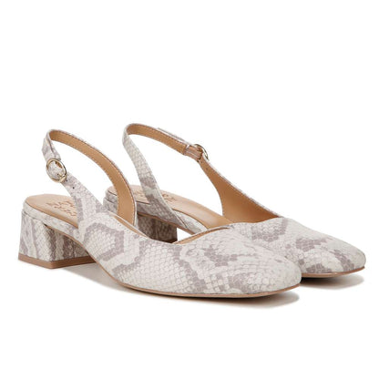 Jayla Sling Back Heeled Sandal - White Multi