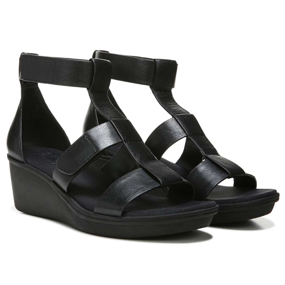 Rylan Wedge Sandal - Black