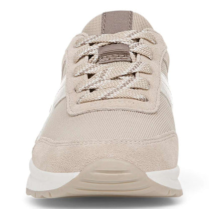 Shay Jogger Lace Up Sneaker - White/Beige