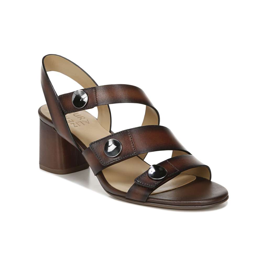 Alicia Heeled Sandal - Brown