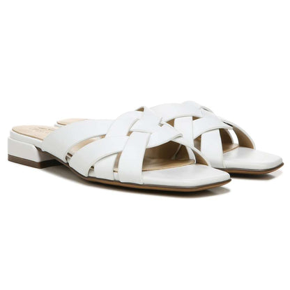 Ashford Slide Sandal - White Leather