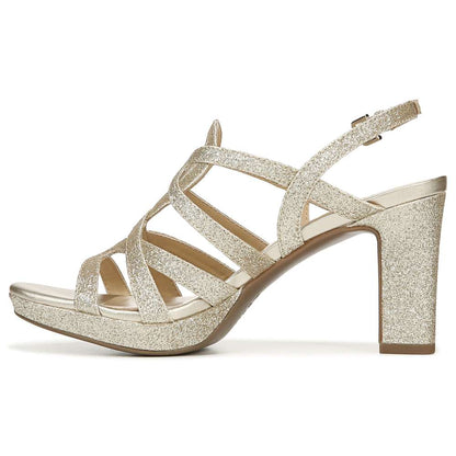 Cameron Block Heel - Gold Glitter