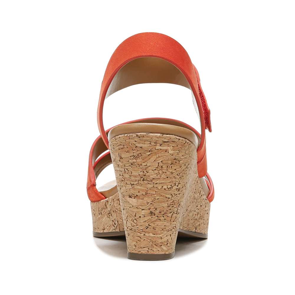 Cynthia Wedge Sandal - Melon Sorbet