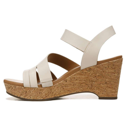 Cynthia Wedge Sandal - Porcelain