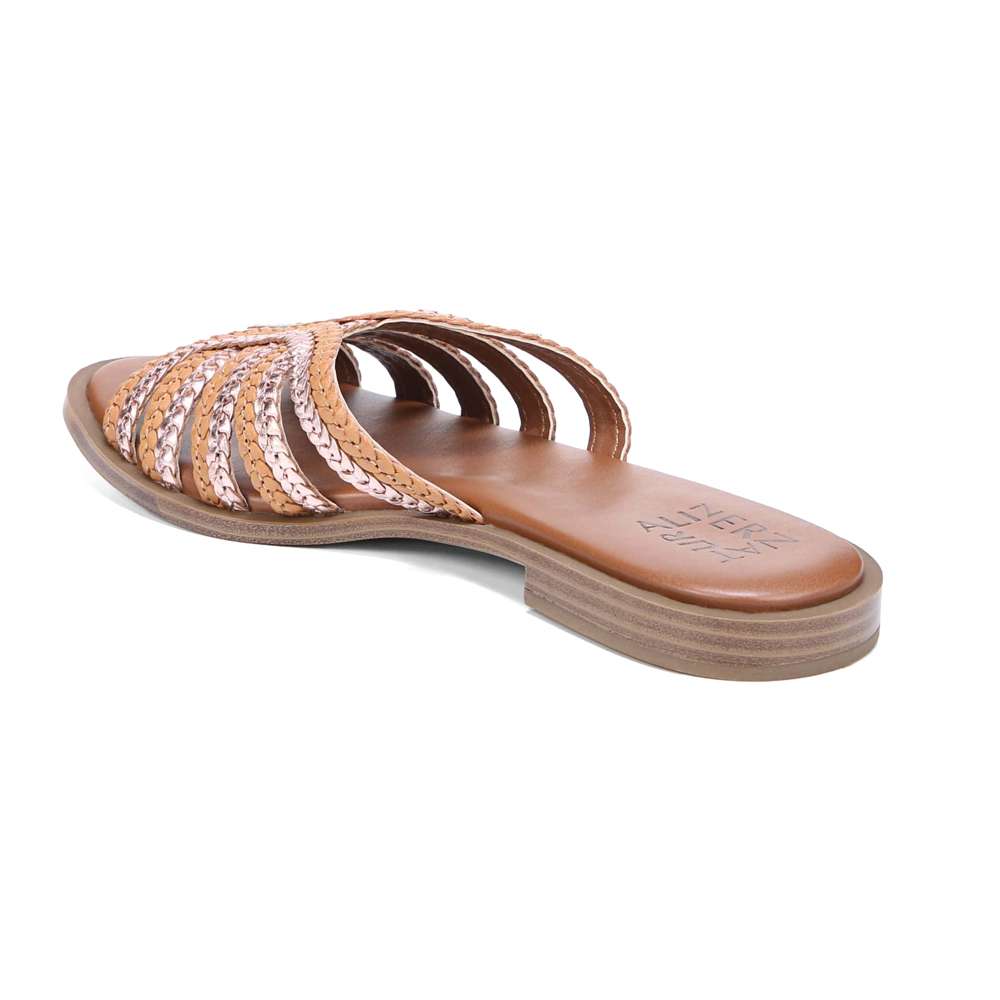 Lane Slide Sandal - Tan Multi