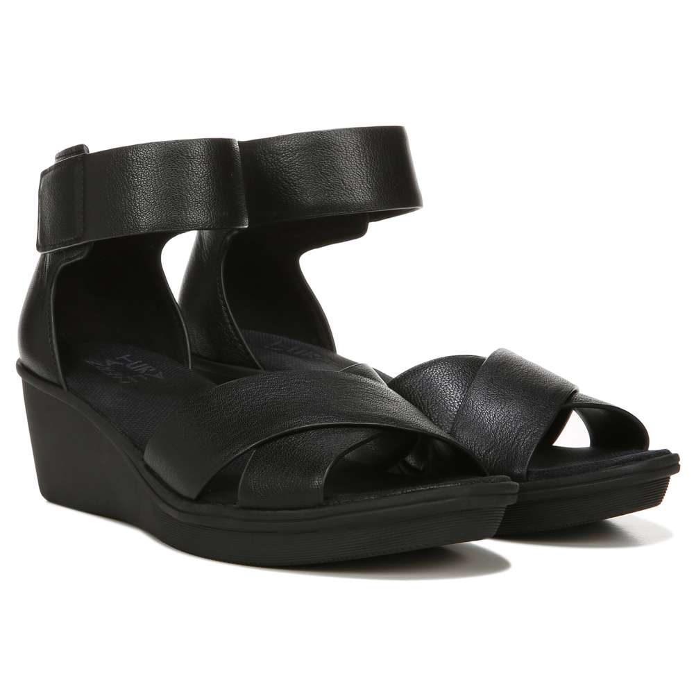 Riviera Wedge Sandal - Black