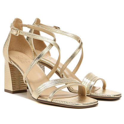 Tiff Heeled Sandal - Dark Gold