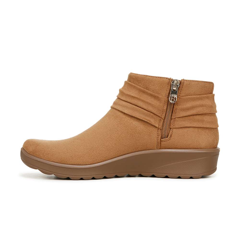 Gemma Ankle Bootie - Whiskey Tan Microfiber