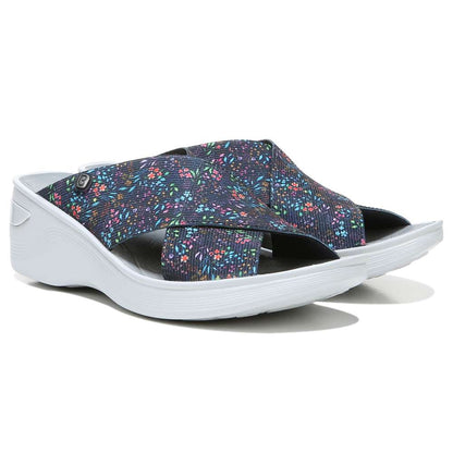 Desire Slide Sandal - Navy Floral