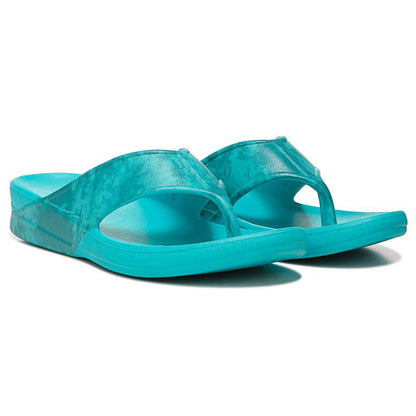 Villa Print Flip Flop Sandal - Teal