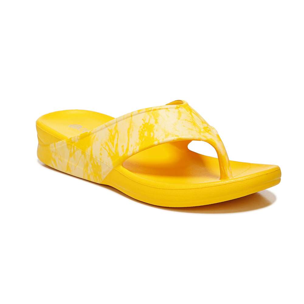 Villa Print Flip Flop Sandal - Yellow