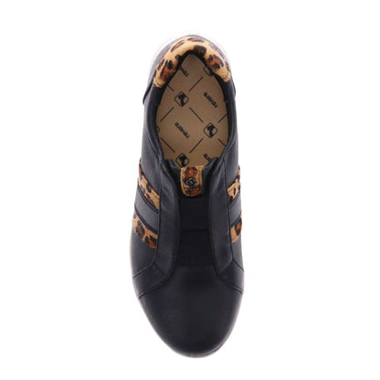 Bruges Slip-On Sneaker - Onyx/Leopard