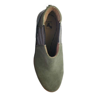 Galway Wedged Boot - Moss Suede