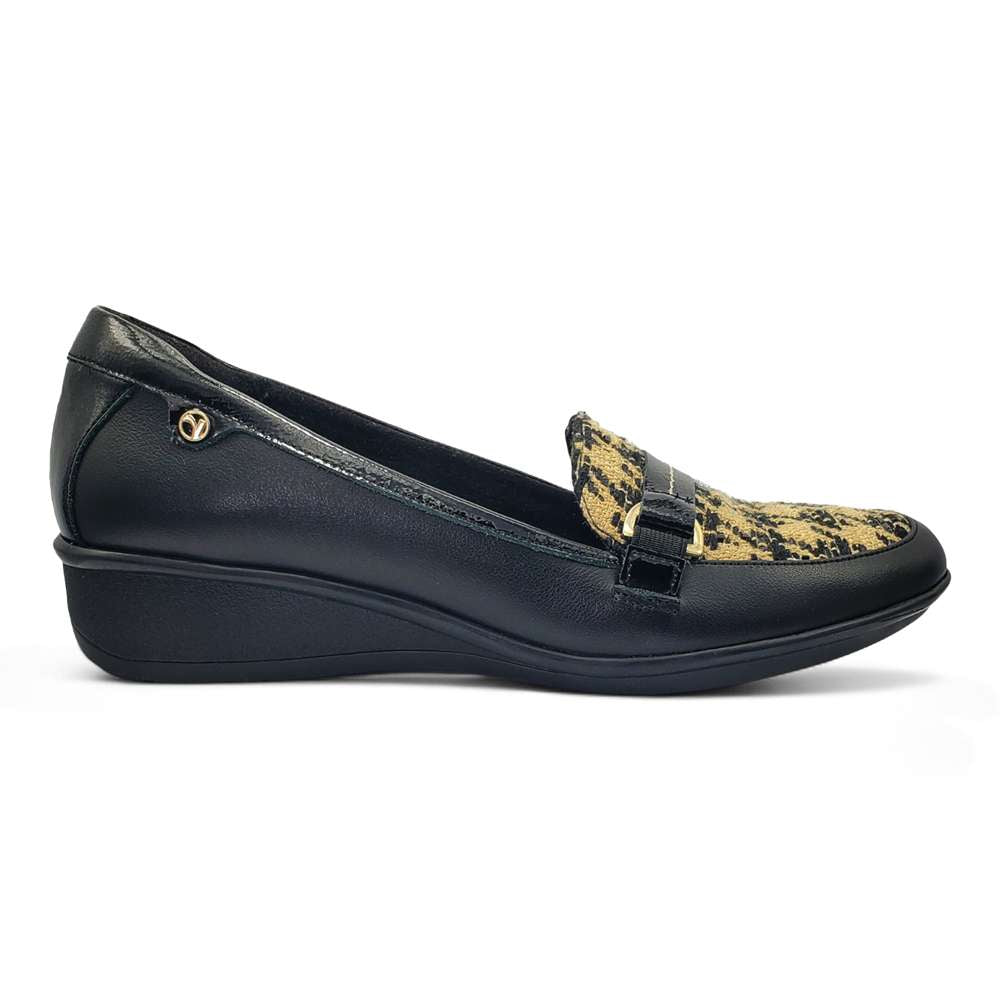 Montmartre Wedge Loafer - Houndstooth