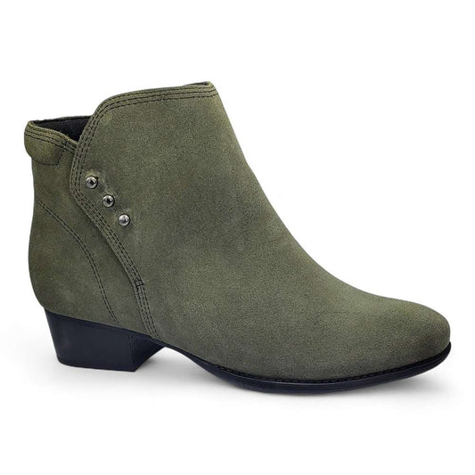 Tiko Ankle Bootie - Moss Suede
