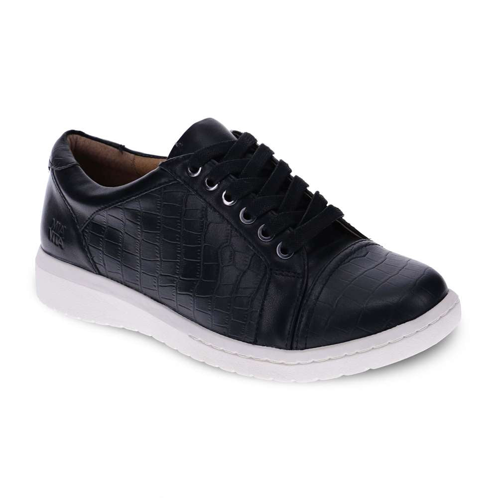 Belinda Casual Sneaker - Black Croc