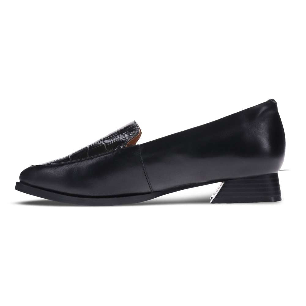 Fran Loafer - Black/Steel Croc