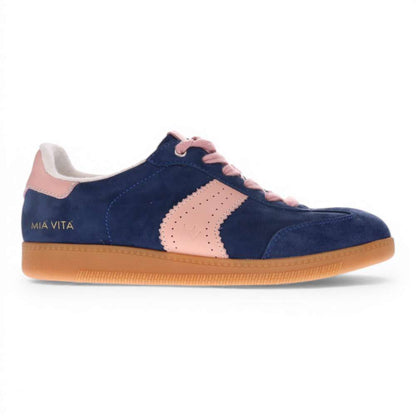 Ramona II Casual Lace-Up Sneaker - Royal Blue/Blush