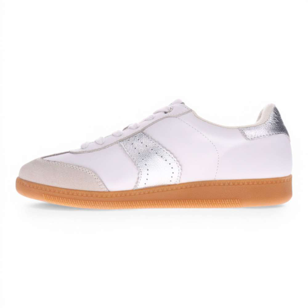 Ramona II Casual Lace-Up Sneaker - White/Silver