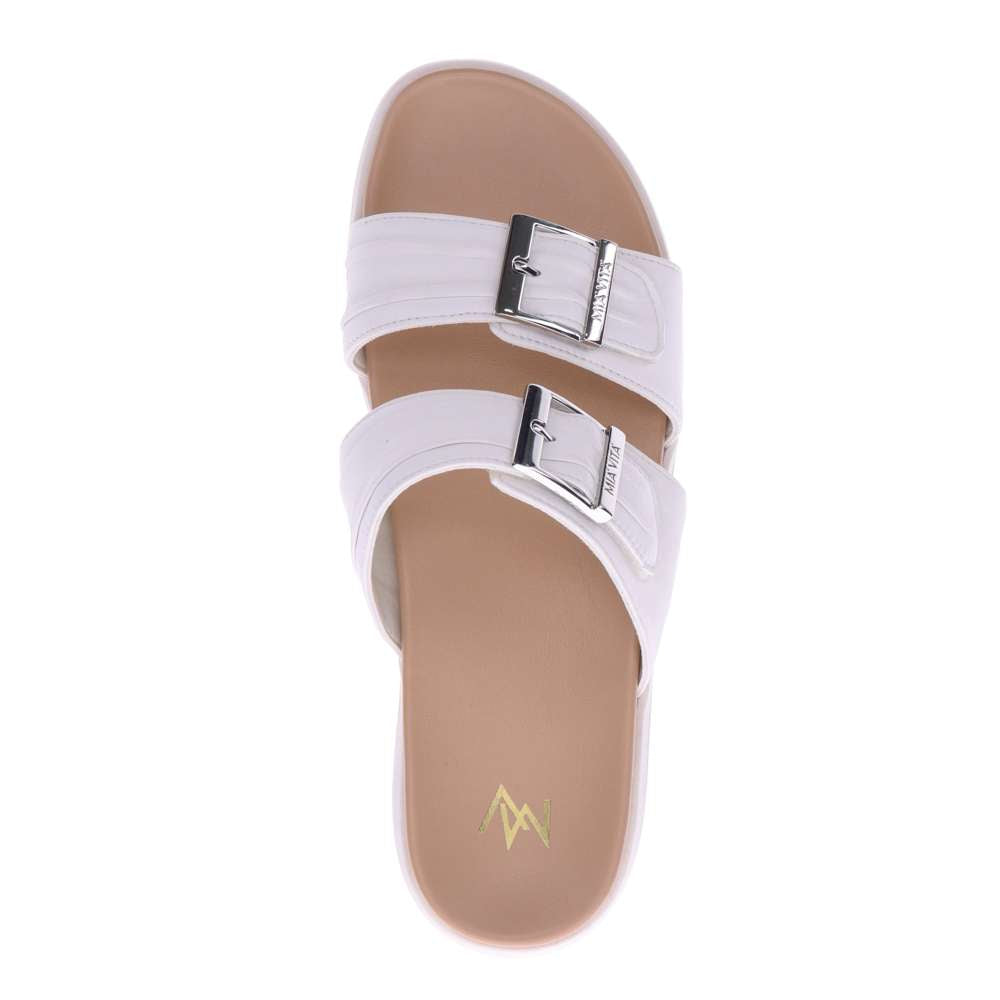 Bowie Slide Sandal - White