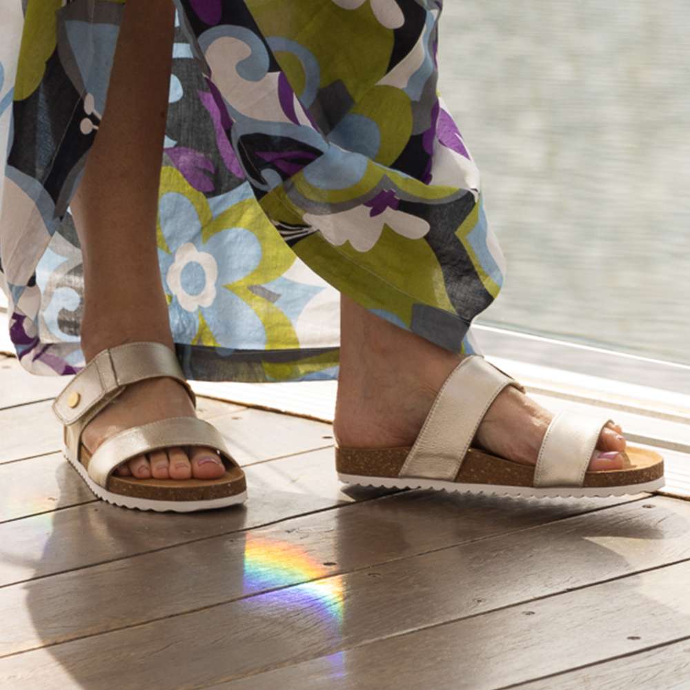 Branch Slide Sandal - Rose Gold