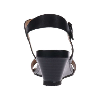 Nelly Wedge Sandal - Black Ocelot